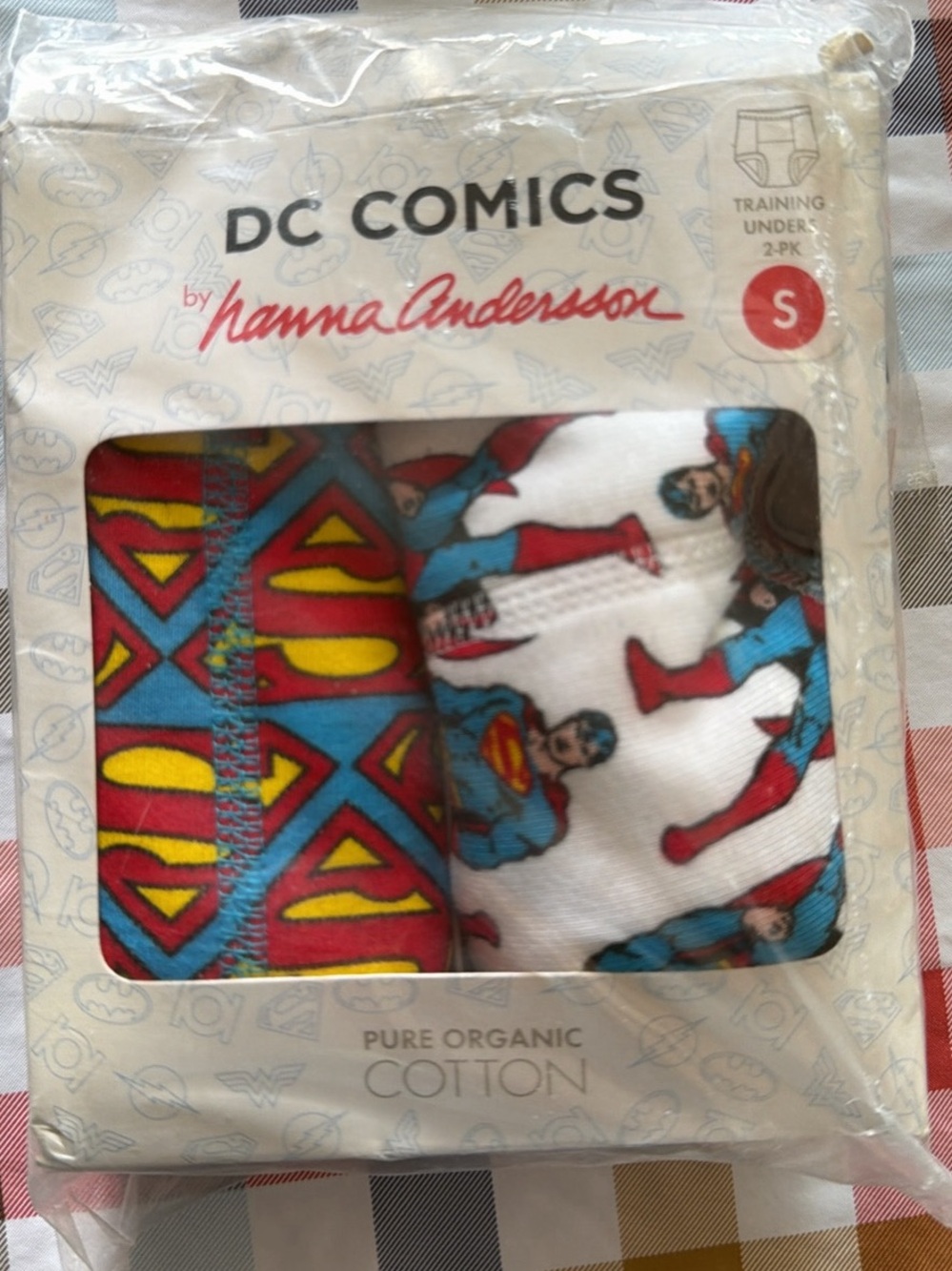 Hanna Andersson DC Comics Superman Training Underwear — White/Blue/Red